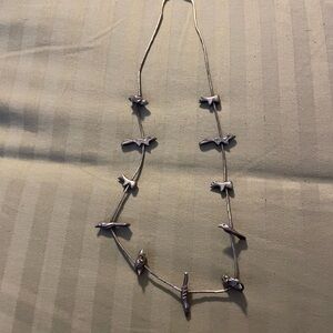 Silver Navajo Bird Necklace